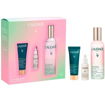 Набір Caudalie Beauty Elixir 2022 (Еліксир-вода для обличчя 100мл, Сироватка для обличчя 10мл, Маска Детокс 15мл)