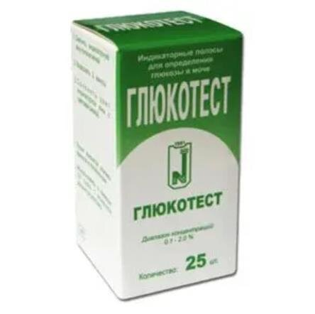 Тест-смужки Norma GLT -Глюкотест для визначення глюкози в сечі, 25 штук