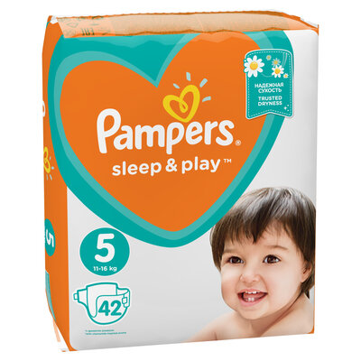 Підгузки дитячі Pampers Sleep & Play розмір 5, 11-16 кг, 42 шт