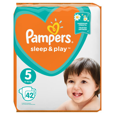 Підгузки дитячі Pampers Sleep & Play розмір 5, 11-16 кг, 42 шт