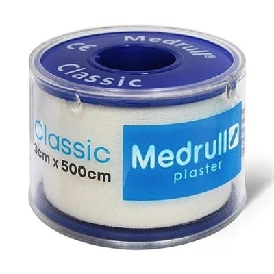 Пластир медичний Medrull Classic на тканинній основі, котушка, 3 см х 500 см