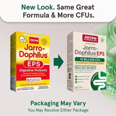 Пробіотики Jarrow Formulas Jarro-Dophilus EPS 10 млрд, 60 рослинних капсул