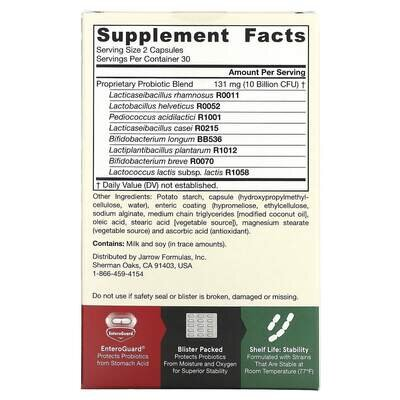Пробіотики Jarrow Formulas Jarro-Dophilus EPS 10 млрд, 60 рослинних капсул