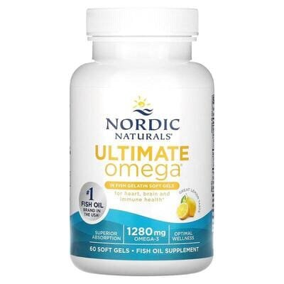 Омега Nordic Naturals Ultimate Omega 640 мг, лимон, 60 гелевих капсул
