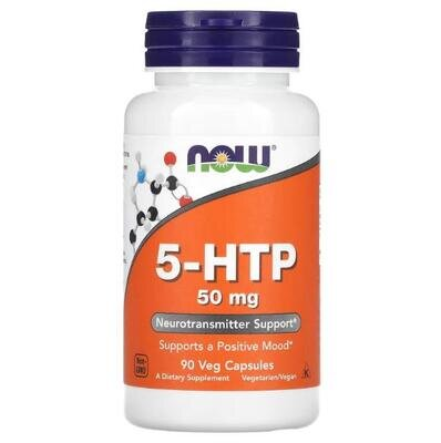 5-гідрокситриптофан NOW 5-HTP 50 мг вег. капсули №90