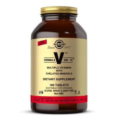 Мультивітаміни і хелатні форми мінералів Solgar Formula VM-75 таблетки №180