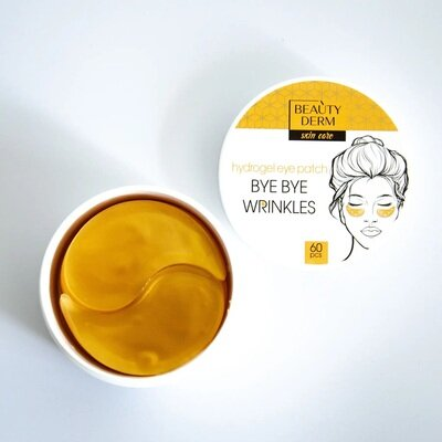 Патчі для шкіри навколо очей Beauty Derm золоті гідрогелеві Bye Bye wrinkles, 60 шт