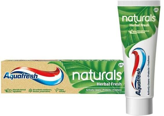 Зубна паста Aquafresh Naturals Herbal Fresh Трав'яна свіжість з натуральними компонентами, 75 мл