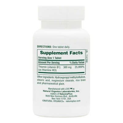 Вітамін В1 Nature's Plus Vitamin B1 300 мг, 90 таблеток