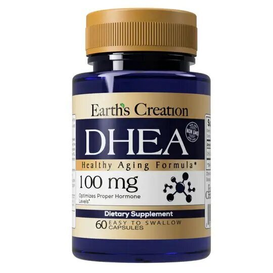 ДГЕА Earth's Creation DHEA 100 мг, 60 капсул