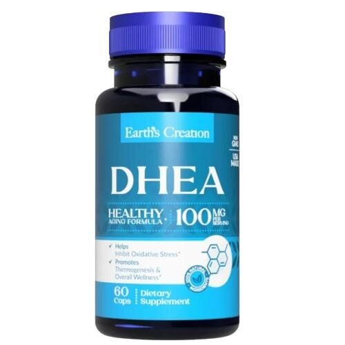 ДГЕА Earth's Creation DHEA 100 мг, 60 капсул