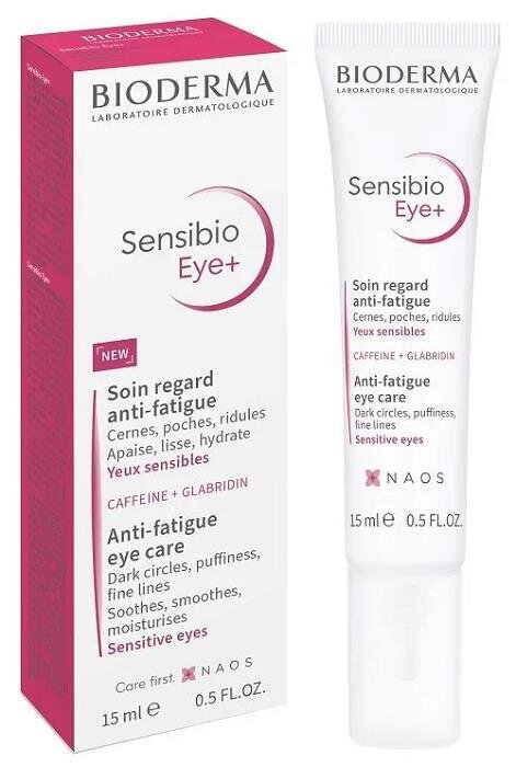 Крем-догляд для контуру очей Bioderma Sensibio Eye+ проти втоми, 15 мл