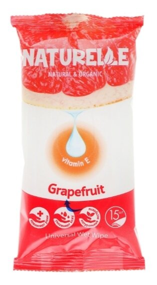 Серветки вологі Naturelle Грейпфрут, 15 шт