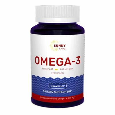 Омега-3 Sunny Caps Omega-3 1000 мг, 100 капсул