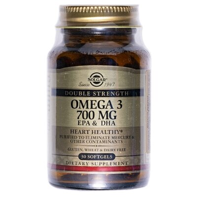 Омега-3 Solgar Double Strength Omega-3 700 мг м'які капсули №30