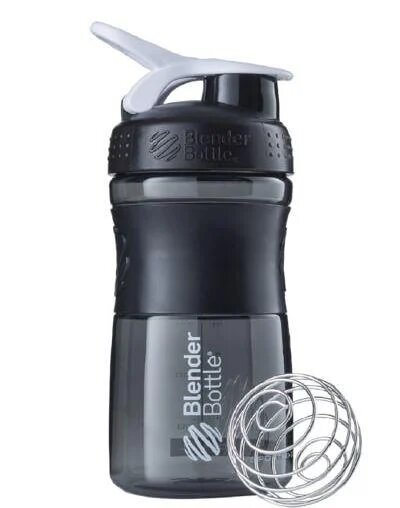 Шейкер-пляшка Blender Bottle SportMixer Black/White, 590 мл