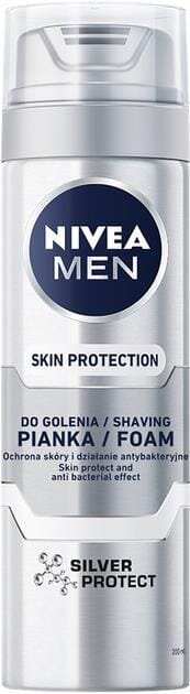 Піна для гоління Nivea Men Silver Protect Срібний захист (81358), 200 мл