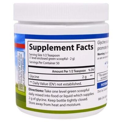 Гліцин Carlson Labs Glycine Powder Free Form Amino Acid, 100 г