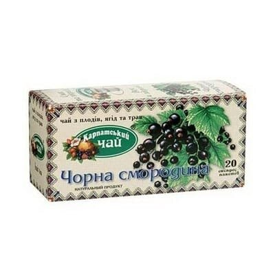 Чай трав'яний Екопродукт Карпатський чай Чорна смородина по 2,0 г №20 в філ.-пак.