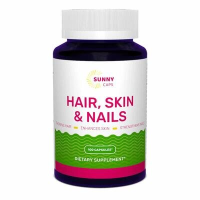Комплекс Шкіра, волосся та нігті Sunny Cap Hair Skin & Nails Complex, 100 капсул
