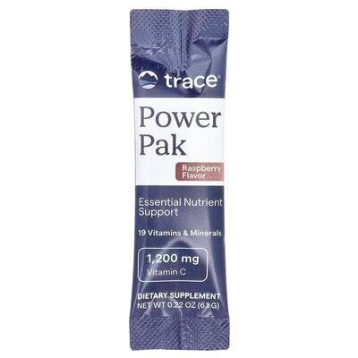 Електроліти Trace Minerals Electrolyte Stamina Power Pak зі смаком малини, 30 пакетів