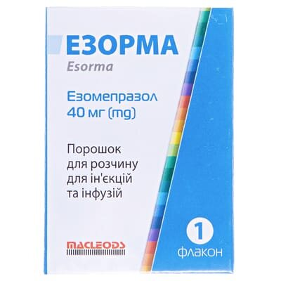 Езорма порошок для р-ну д/ін. та інф. по 40 мг №1 у флак.
