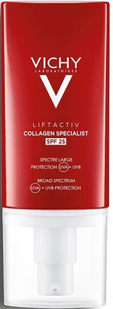 Крем-догляд для обличчя Vichy LiftActiv Collagen Specialist SPF25 антивіковий для корекції зморшок та контуру обличчя для всіх типів шкіри, 50 мл