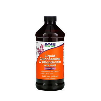 Глюкозамін та Хондроїтин з МСМ NOW Glucosamine & Chondroitin with MSM рідкий, 473 мл