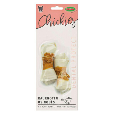 Ласощі жувальні Bubimex Knotted Сhewing Bones with Chicken Fillet кістки з курячим філе для собак, 2 шт