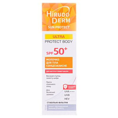 Молочко сонцезахисне Hirudo Derm Sun Protect Ultra Protect Body, для тіла, SPF 50+, 150 мл