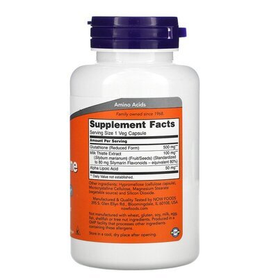 Глутатіон NOW Glutathione 500 мг вег. капсули №60