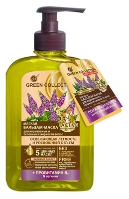 Бальзам-маска Green Collection освіжаюча легкість і розкішний об'єм, 290 мл