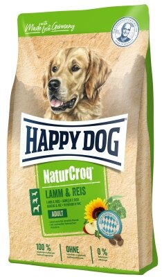Корм сухий Happy Dog Naturcroq Lamm & Reis для собак з чутливим травленням з ягням та рисом, 15 кг, 60526