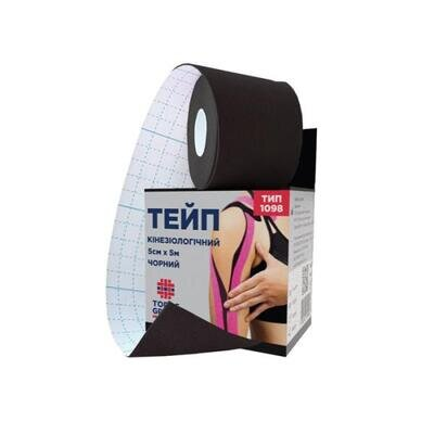 Кінезіо тейп Торос Груп 1098 5 cм x 5 м, чорний