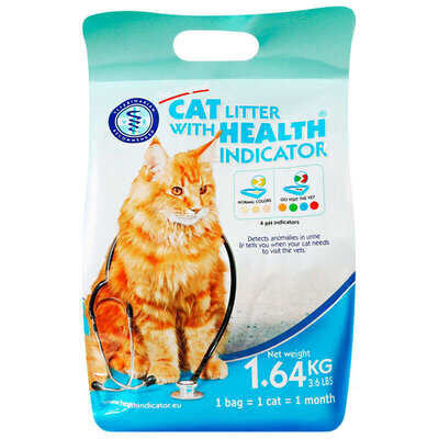 Наповнювач для котячих туалетів Holland Animal Care Cat litter with Health Indicator силікагелевий з індикатором здоров'я, 1,64 кг (3,8 л)