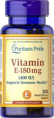 Вітамін Е Puritan's Pride Vitamin E-400 IU (180 мг), 100 гелевих капсул