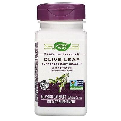 Оливи листя екстракт Nature's Way Olive Leaf, 60 веганських капсул