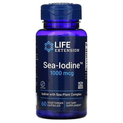 Морський Йод Life Extension Sea-Iodine 1000 мкг, 60 вегетаріанських капсул