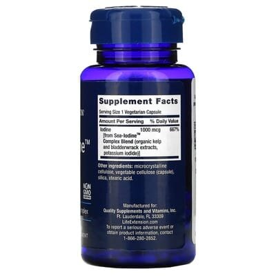 Морський Йод Life Extension Sea-Iodine 1000 мкг, 60 вегетаріанських капсул