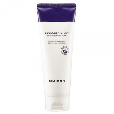 Пінка для обличчя очищуюча Mizon Collagen Milky Deep Cleansing Foam з колагеном і молочним білком, 150 мл
