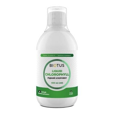 Хлорофіл рідкий Biotus Chlorophyll Liquid природний, 450 мл