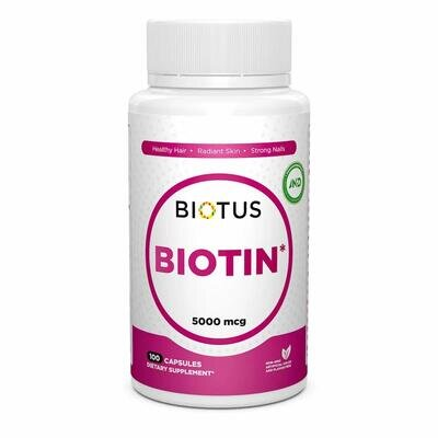 Біотин Biotus Biotin капсули по 5000 мкг №100