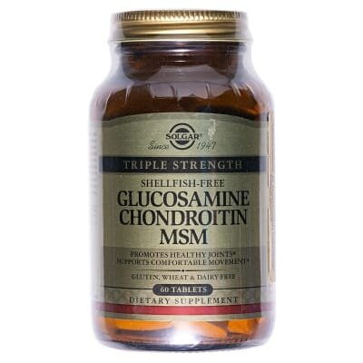 Глюкозамін хондроїтин МСМ Solgar Glucosamine Chondroitin MSM Triple Strength таблетки №60