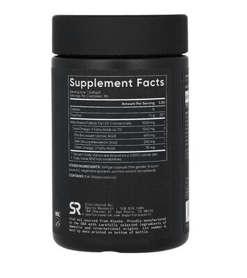 Омега 3 риб'ячий жир Sports Research Omega-3 Fish Oil потрійна сила 1250 мг, 90 капсул