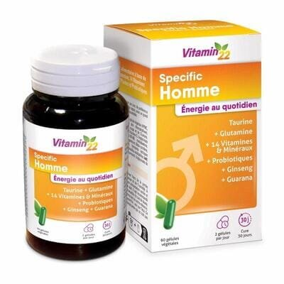 Вітамінний комплекс для чоловіків Vitamin 22 Specifique Homme, 60 вегетаріанських капсул