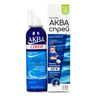 Аква Спрей Baum Pharm спрей наз. 0.9 % по 150 мл у флак.