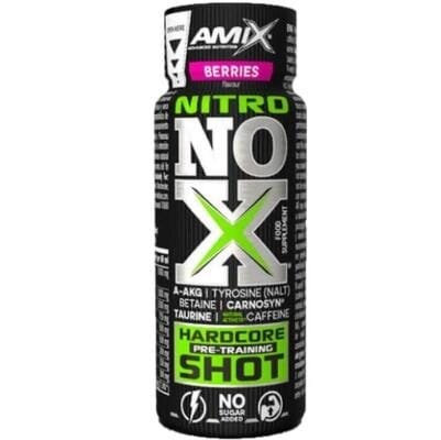 Передтренувальний комплекс Amix Nutrition Nitro NOX Hardcore Shot, ягоди, 60 мл