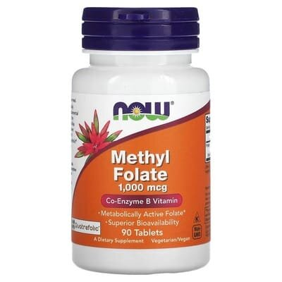 Метилфолат NOW Methyl Folate 1000 мкг таблетки №90