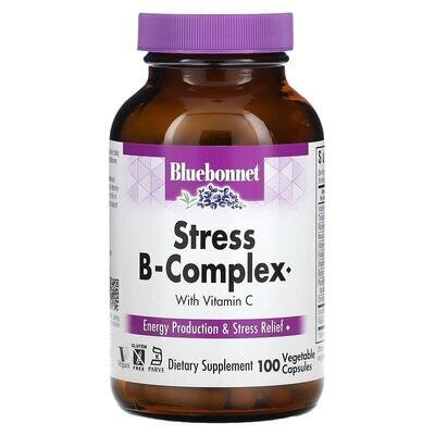 Вітаміни Стрес В-Комплекс 100 Bluebonnet Nutrition Stress B Complex, капсули №100