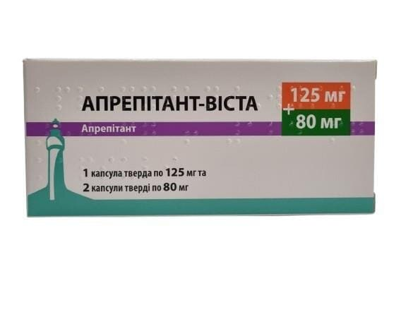Апрепітант-Віста комби-упак.: капс. тв. по 125 мг+капс. тв. по 80 мг №3